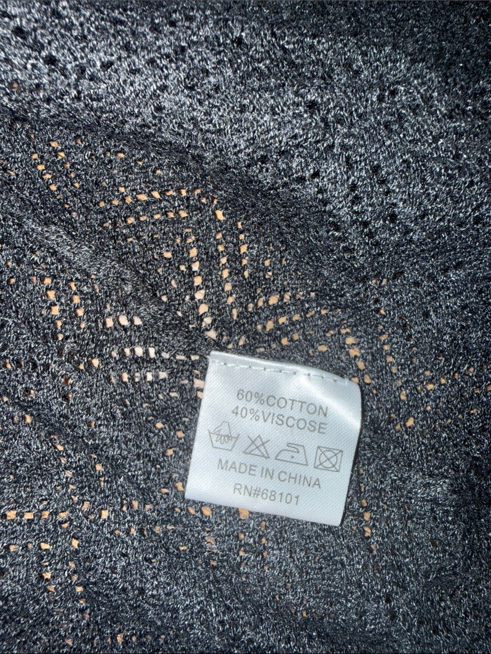 Charcoal Lightweight Open-Front Women's Sweater - Picture 5 of 7
